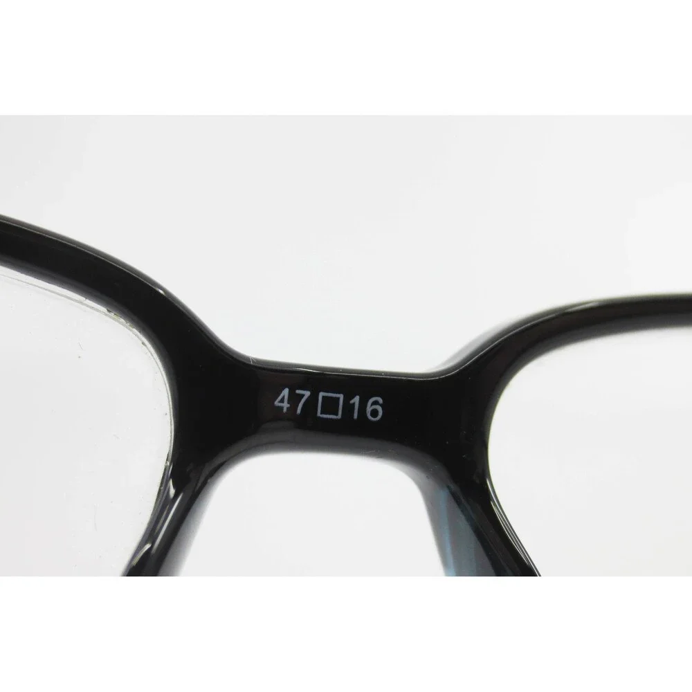 KP 20236 Black Blue Rectangular Eyeglass Frames 47-16-135 Modern Two Tone